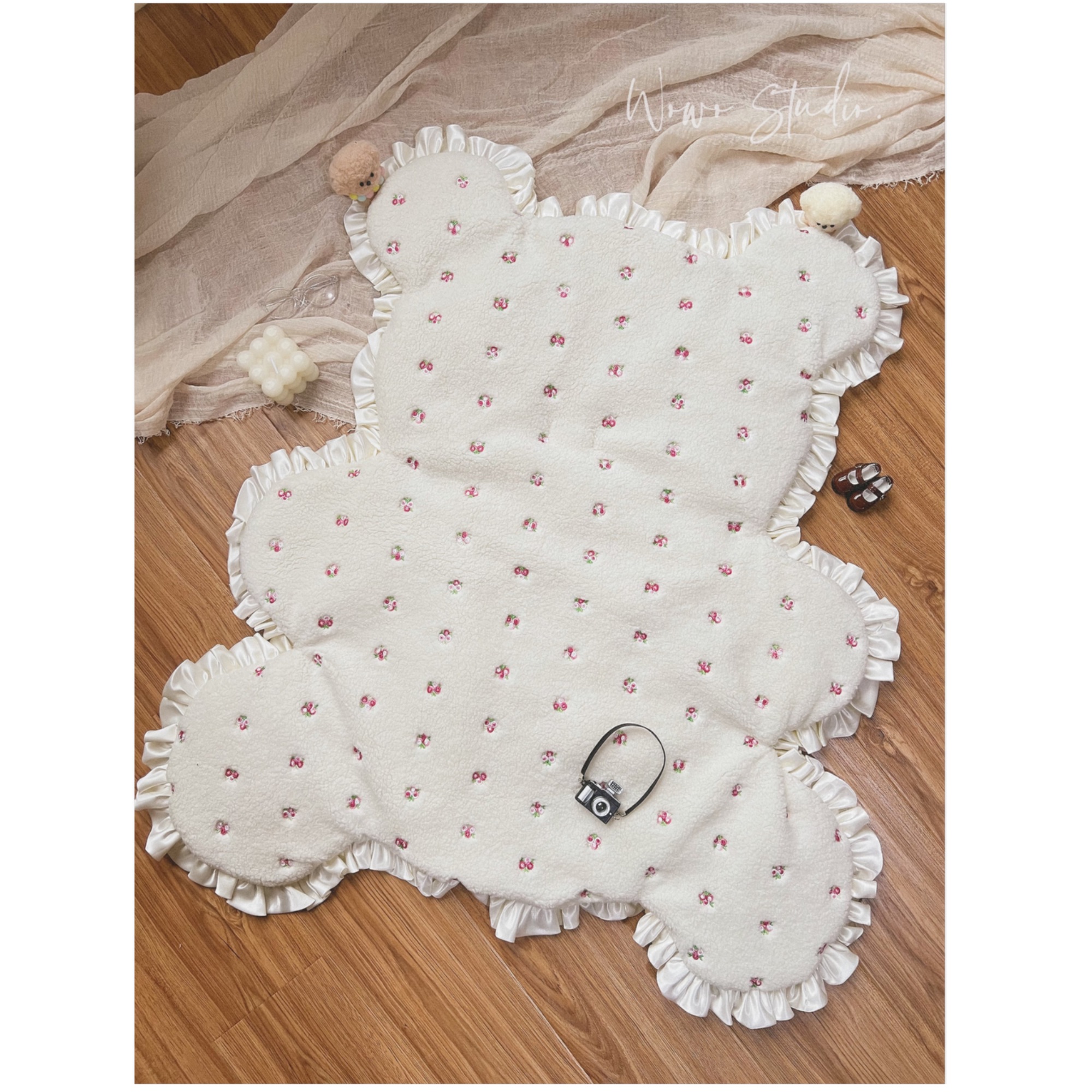 LNC STUDIO双面小熊宠物地毯