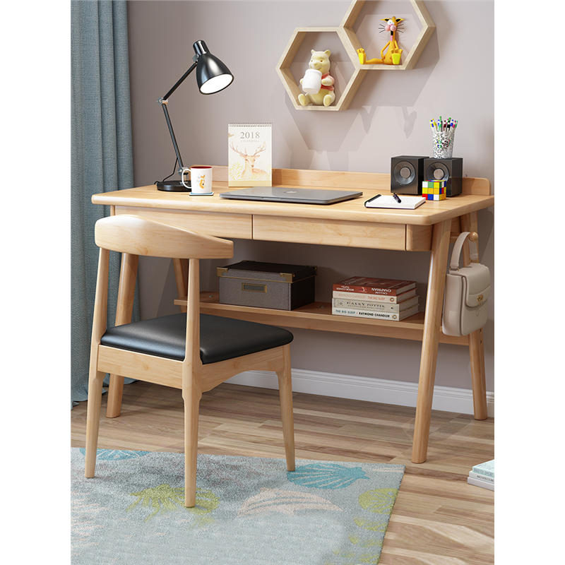 新疆西藏包邮北欧全实木书桌家用中学生学习桌小户型卧室成人办公