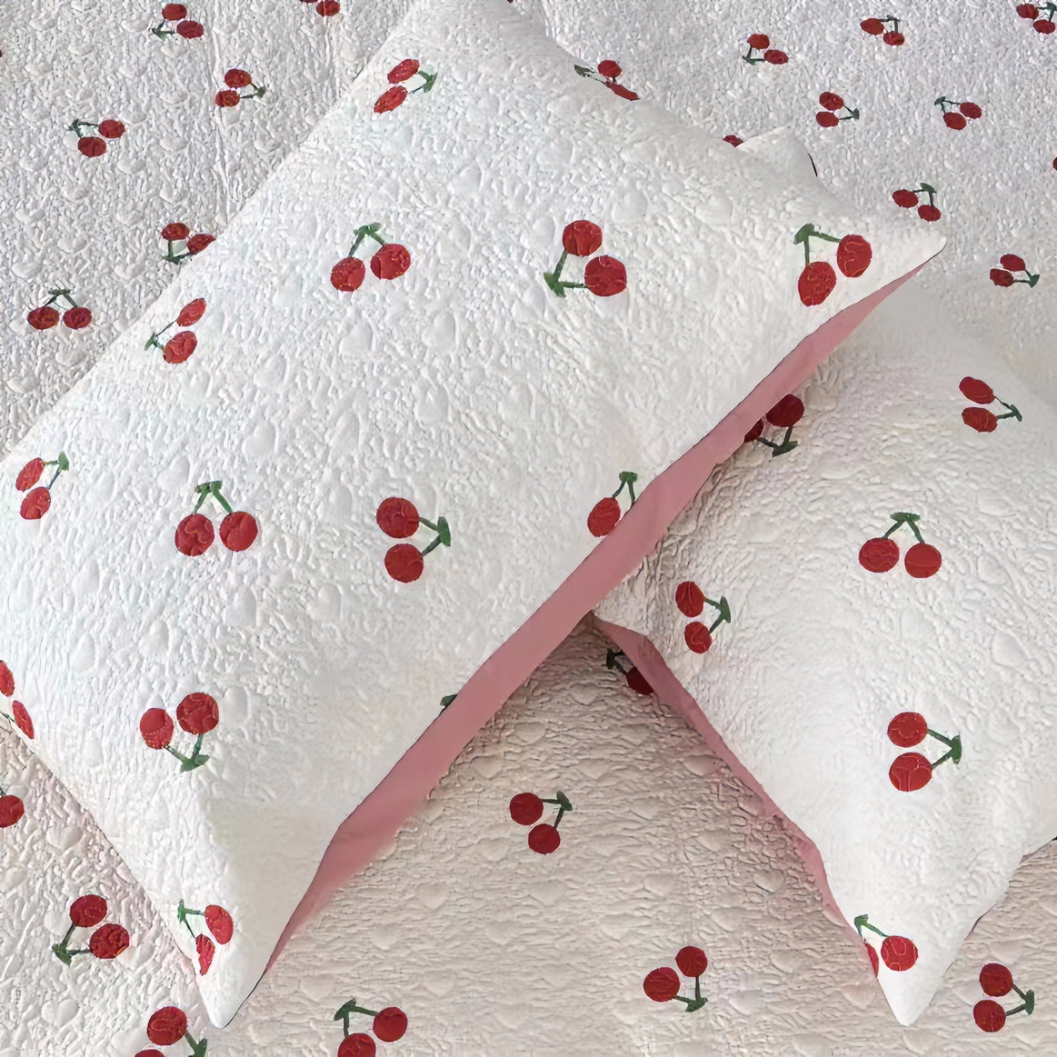 A面全棉夹棉绗缝枕套韩式印花四季榻榻米可用48-74cm榻榻米床盖