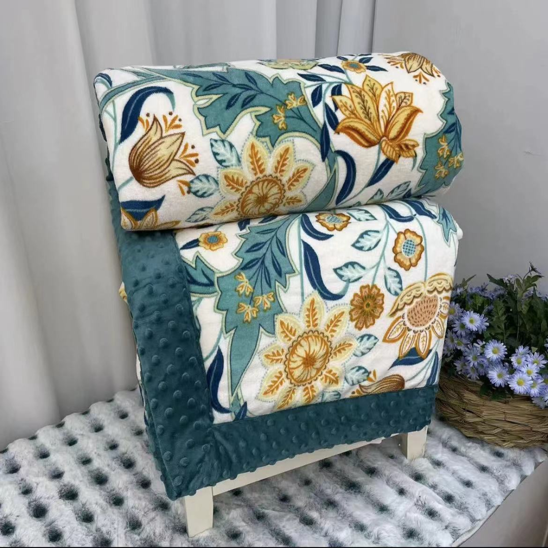 直播专属 双面绒豆豆被大豆纤维加厚保暖冬被 可水洗懒人午睡毯