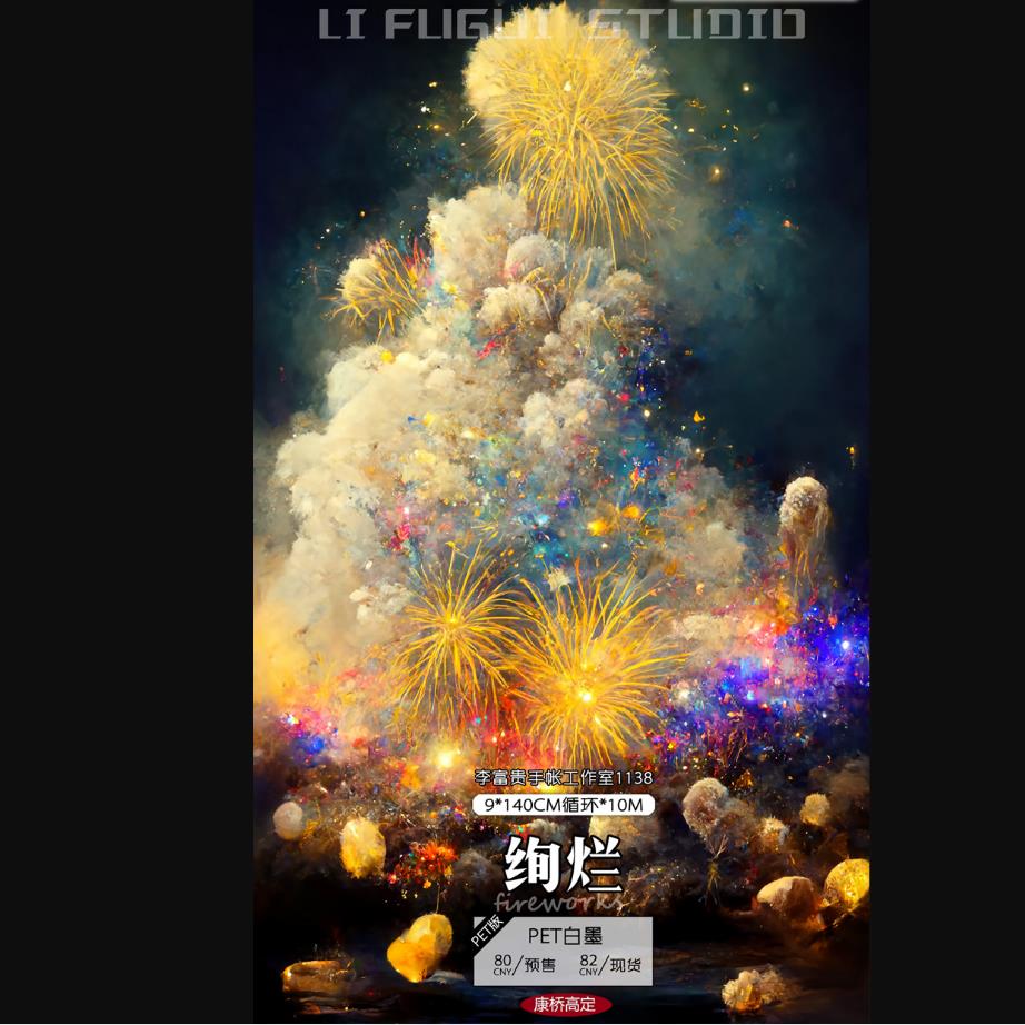 满18包邮李富贵1238-绚烂手帐流麻拼贴特材胶带