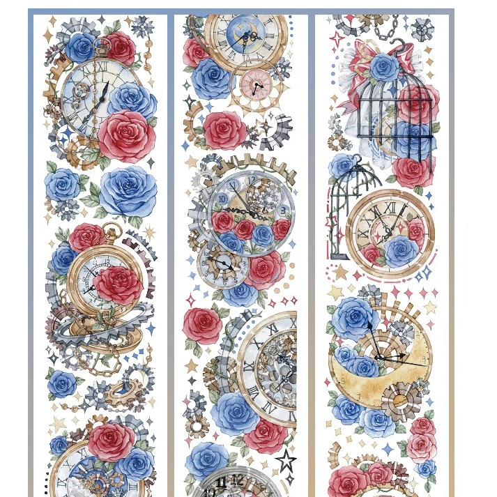 满18包邮娜一家流光溢彩康桥镭射银金手帐流麻拼贴特材胶带