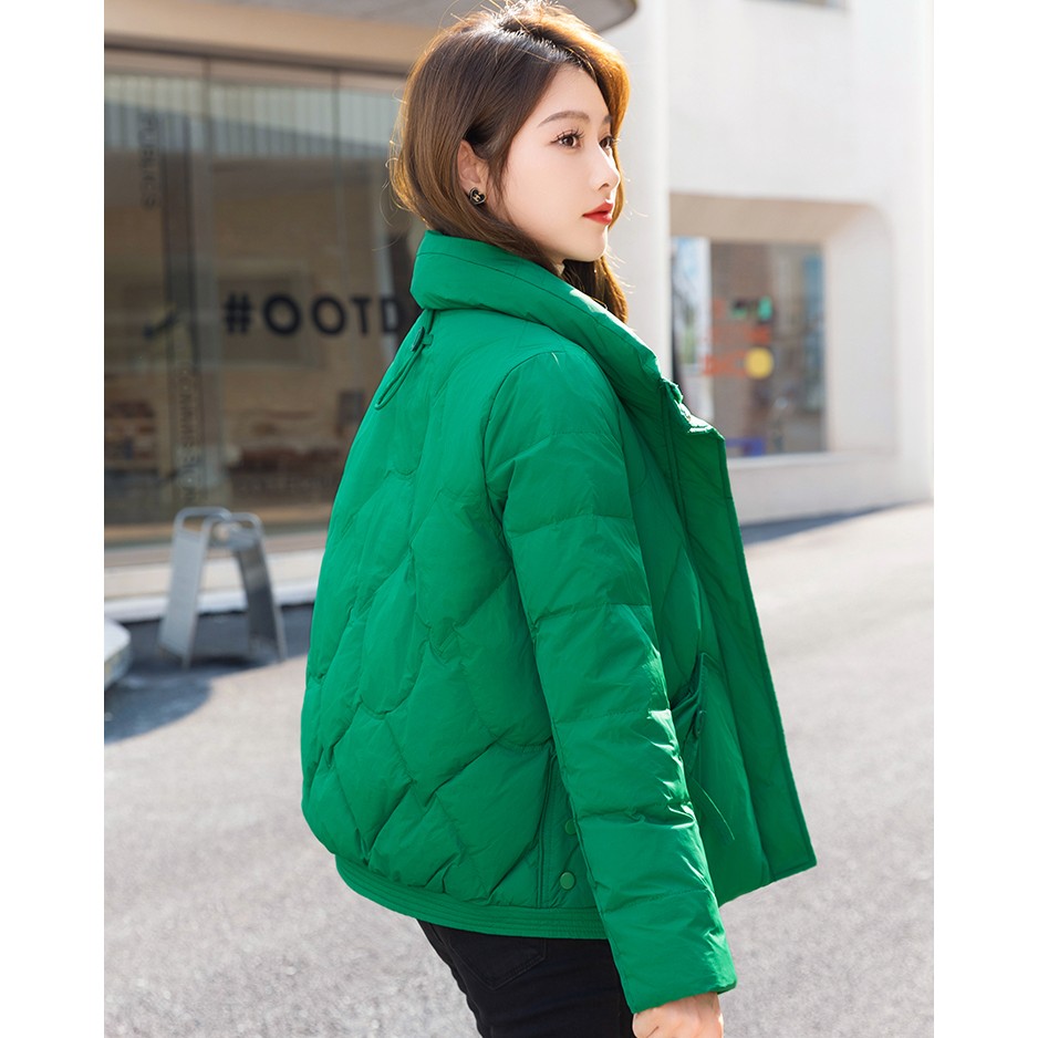 女士短棉袄冬季百搭韩版宽松轻薄款立领加厚小个子面包服棉服时尚