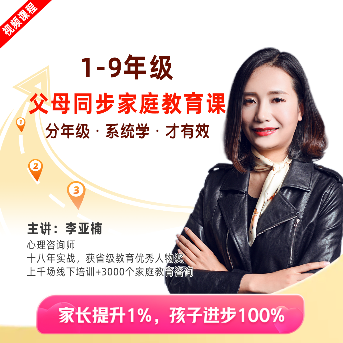 1-9年级父母同步家庭教育课/学习/提升/视频课【点短信领课】