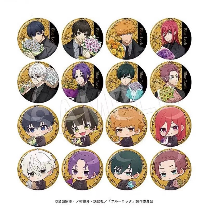 日谷蓝锁捧花系列吧唧盲袋盲盒正比Q版