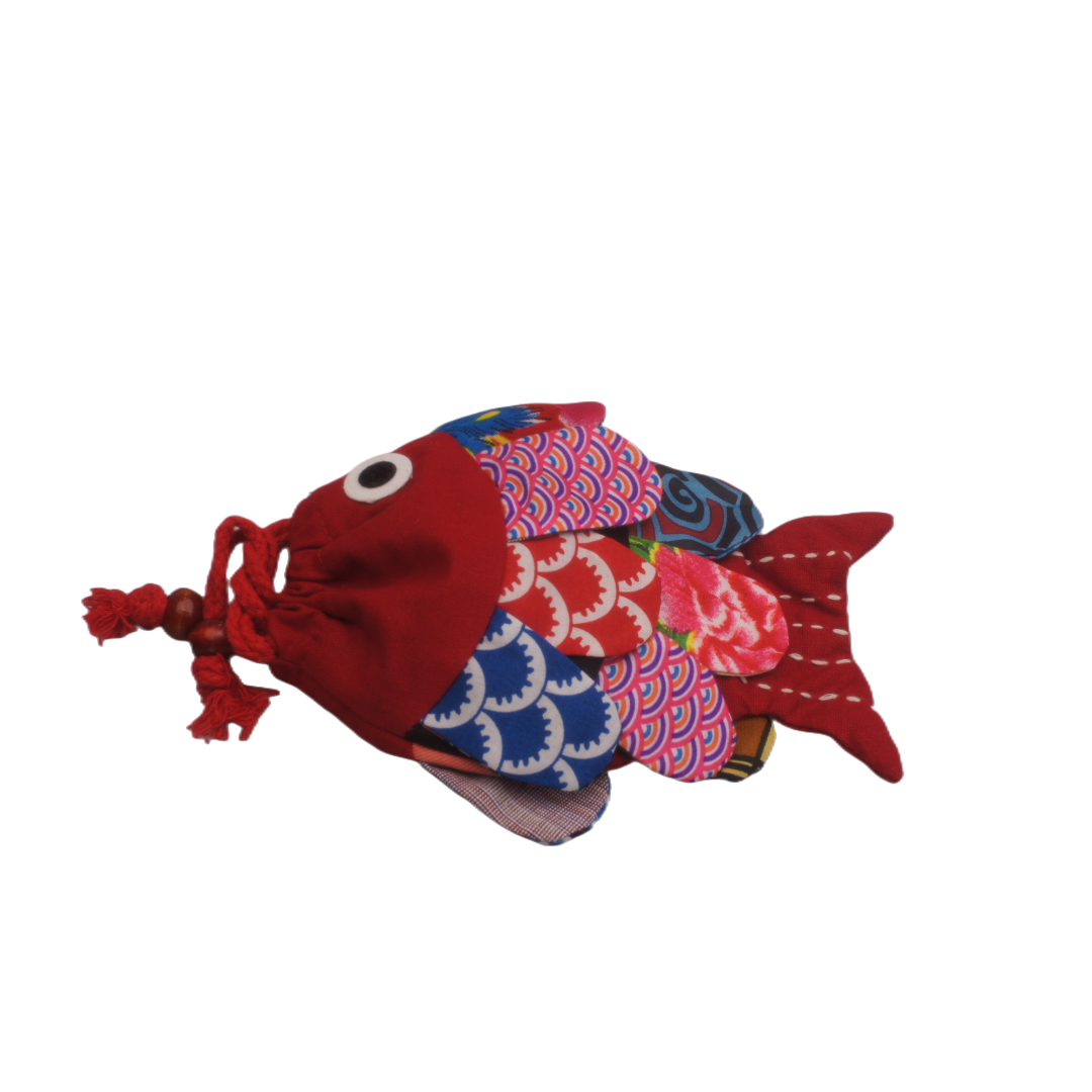 然艺云南旅游纪念品手作特色民族风文化创意红色锦鲤百搭斜挎包