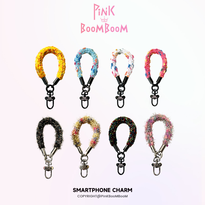 【斯斯斯】PInkBooM原创秋冬毛绒手机链短款diy高端女创意手提防丢