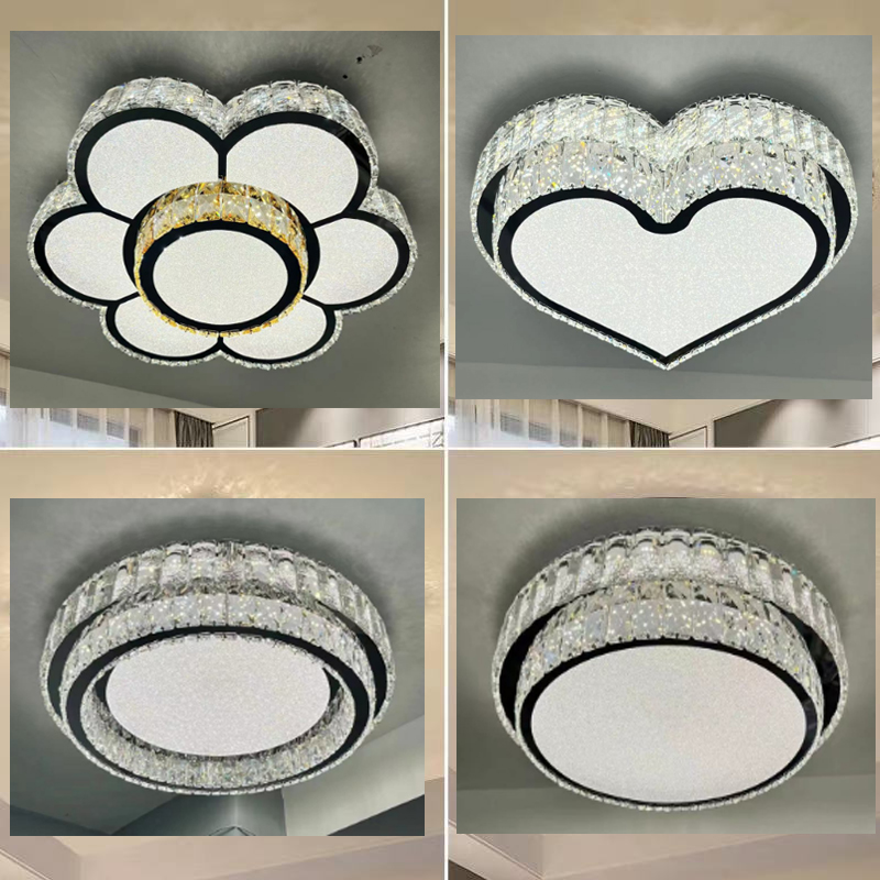 轻奢水晶灯卧室吸顶灯LED护眼书房儿童房现代简约卧房间中山灯具