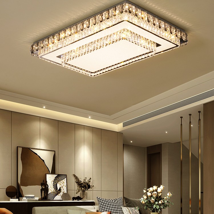 客厅灯具轻奢水晶led吸顶灯简约现代大气餐厅卧室吸顶灯2022新款