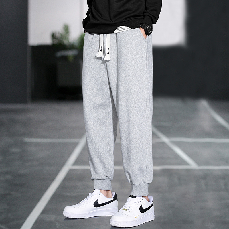 男女同款2023春秋季新款百搭卫裤束脚运动宽松舒适潮流休闲九分裤
