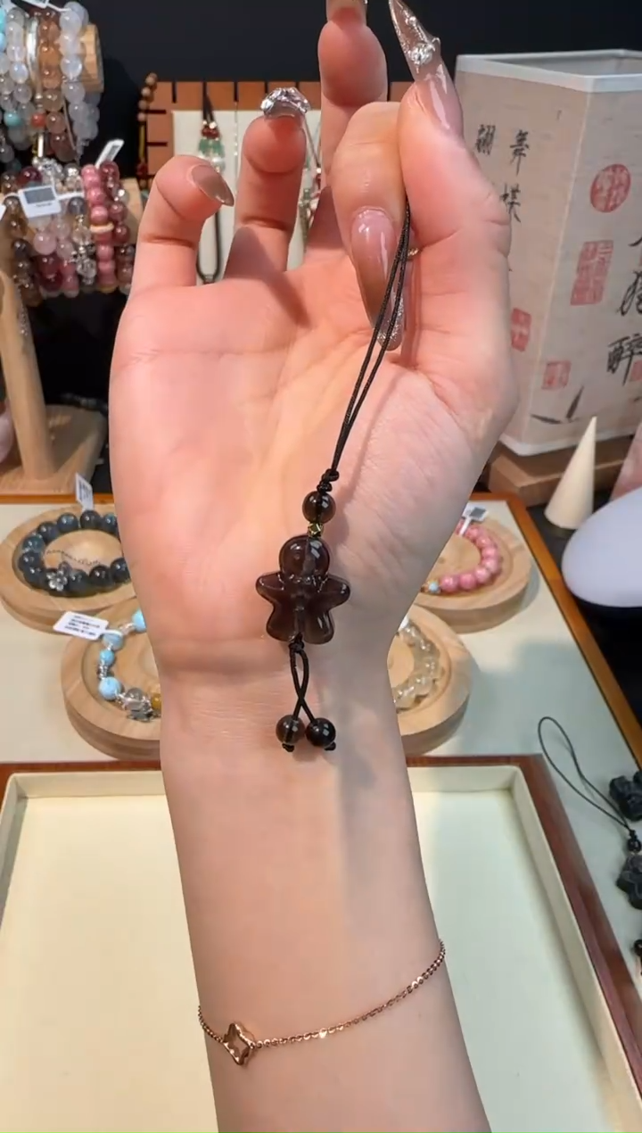 【闪购商品】水晶手串未镶嵌冰耀石手机挂