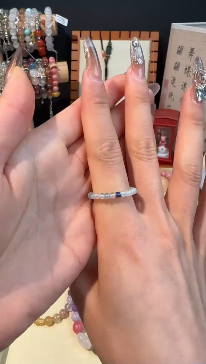 【闪购商品】水晶手链未镶嵌海蓝宝戒指