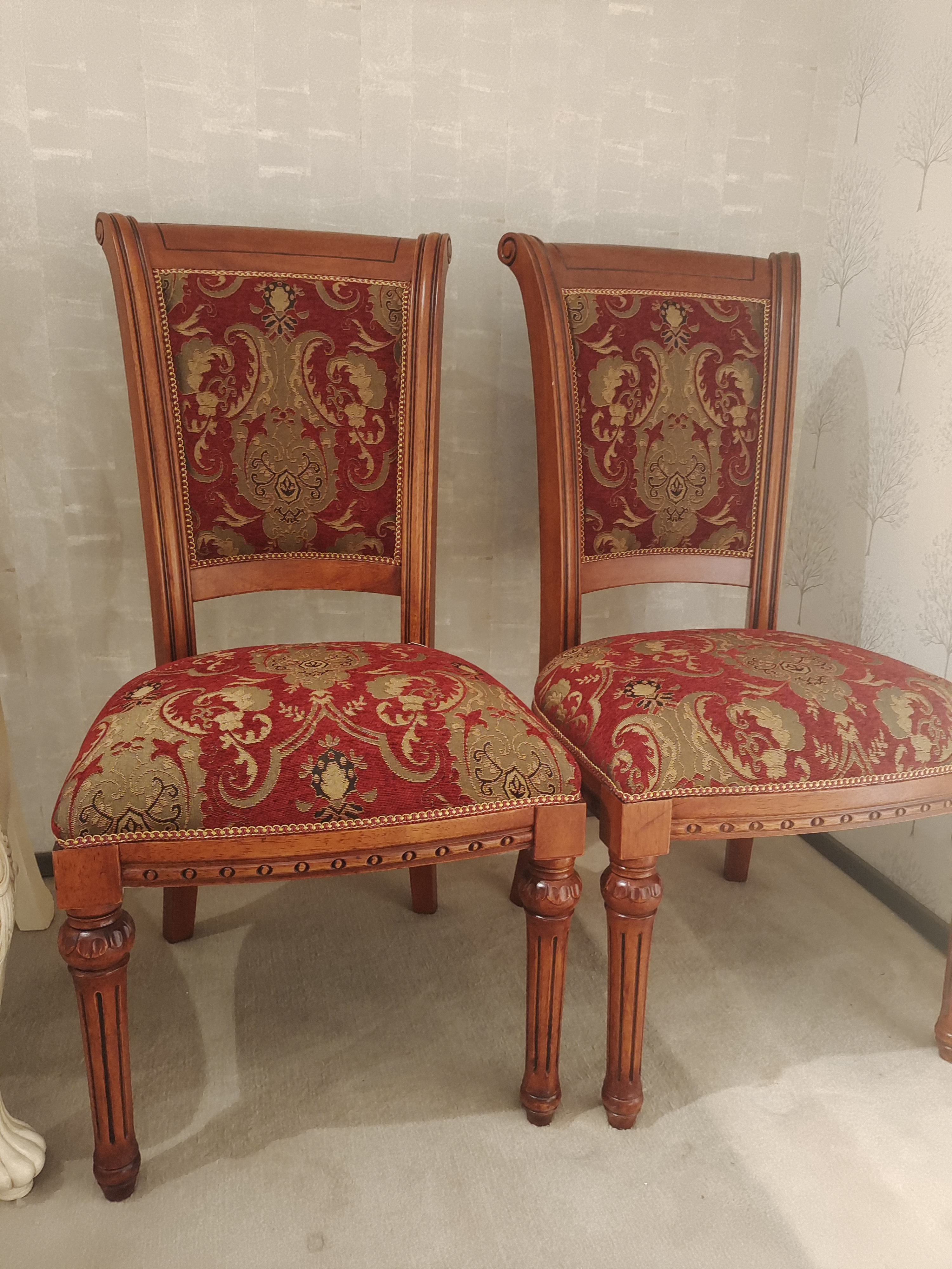 F435布艺无扶手餐椅 