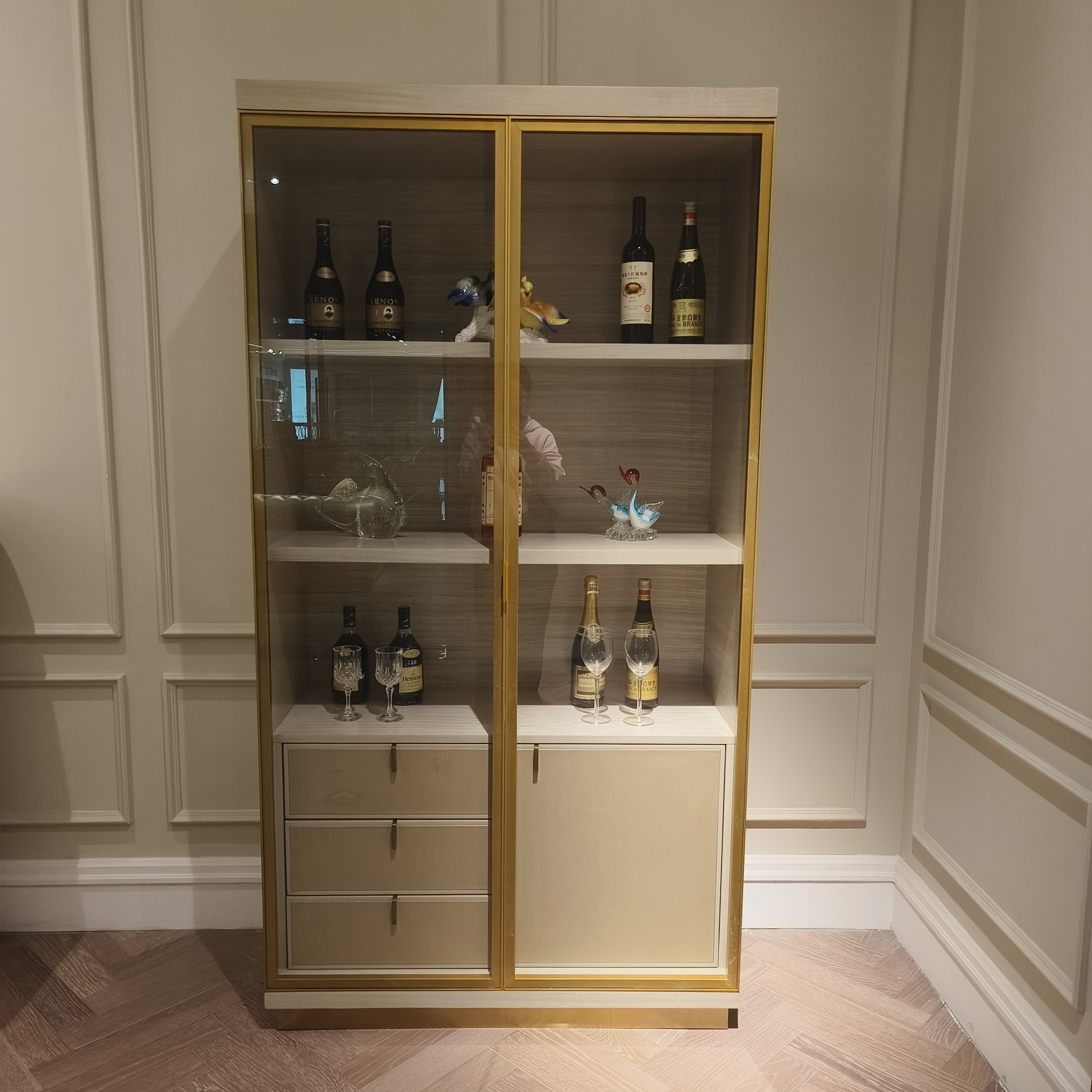 B135高端轻奢两门酒柜