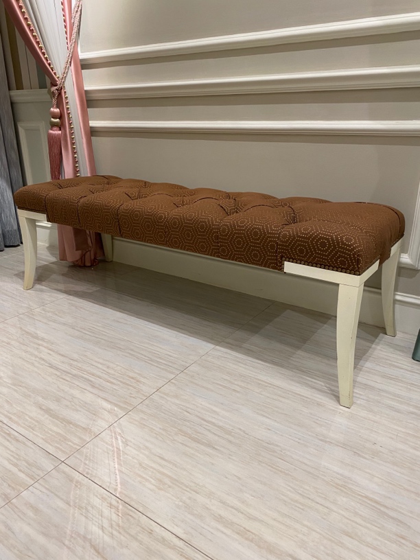 B63实木床尾凳 布艺床尾凳长条凳