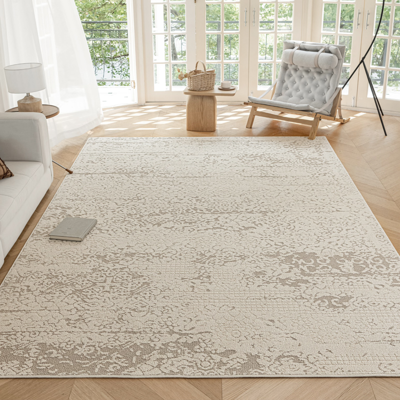 美式复古防水防污客厅地毯卧室现代法式免洗轻奢简约中古风地毯垫