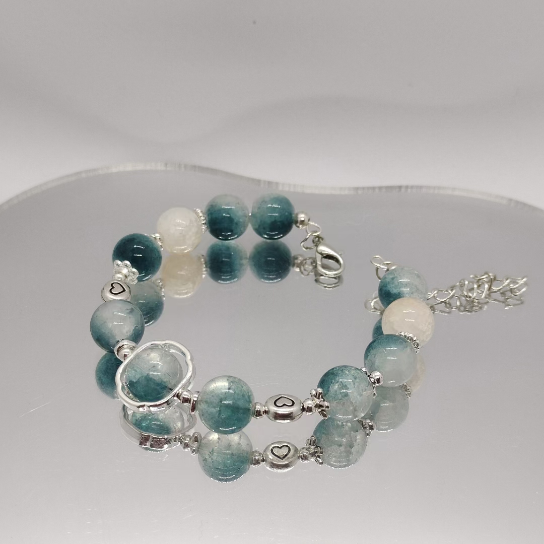 琉璃珠子DIY手串手链创意多色手工隔珠多圈女款女士配饰网红