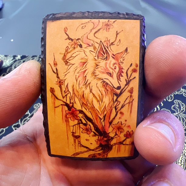 葫芦皮吊坠《狐仙》