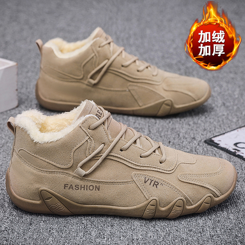惠州雪地靴冬季保暖加绒加厚东北棉鞋高端男士防滑潮流工装劳保鞋