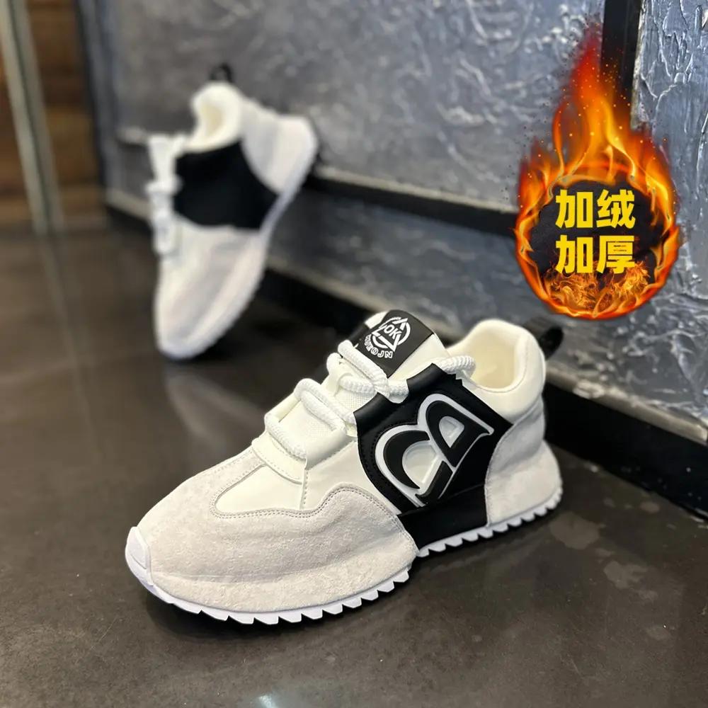 秋冬加绒2023新款网红爆款增高轻便时尚上档次休闲运动鞋百搭男鞋