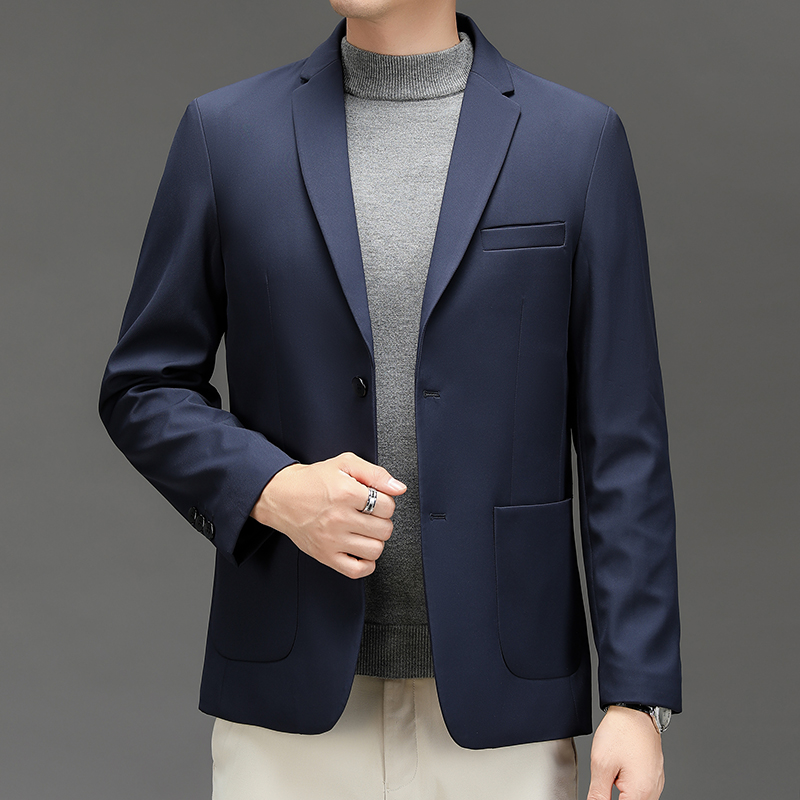 【培蒙】男士新郎服短款西服春秋四季款商务外套两粒扣简西单西上衣