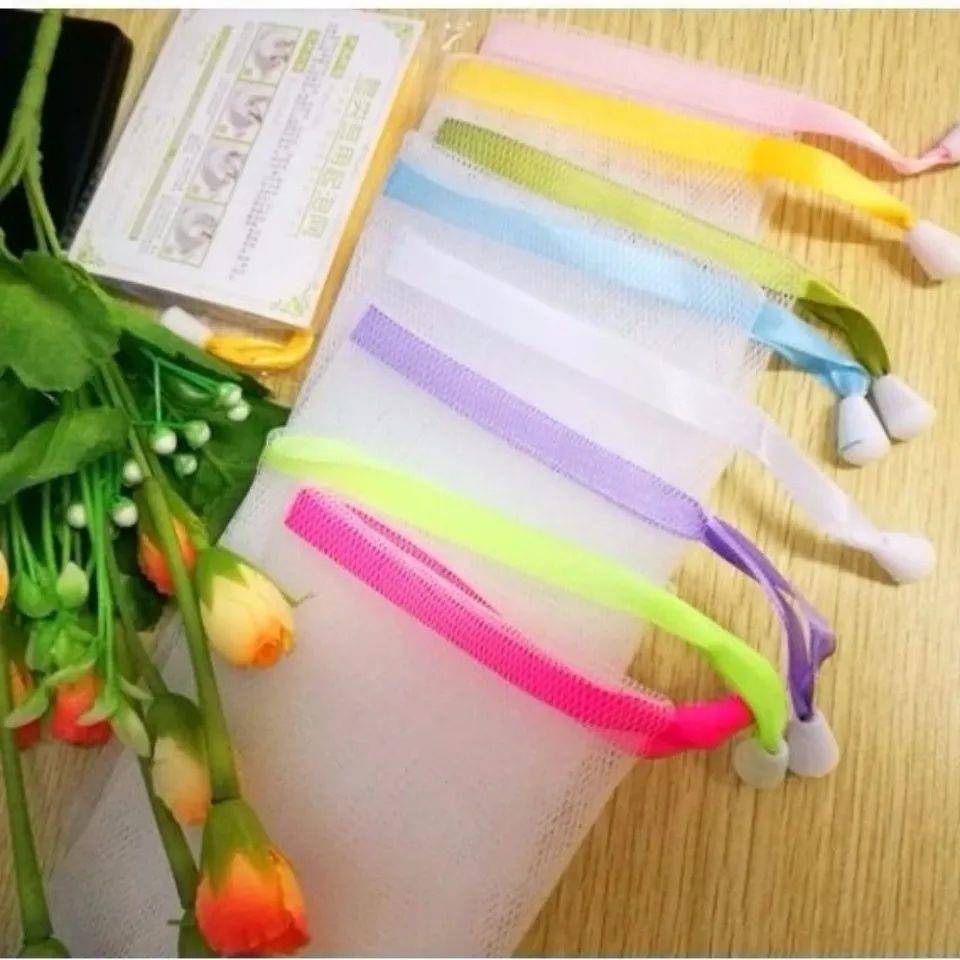 【10个装福利】加厚彩色起泡网丝带洗面奶手工皂香皂袋肥皂网收纳