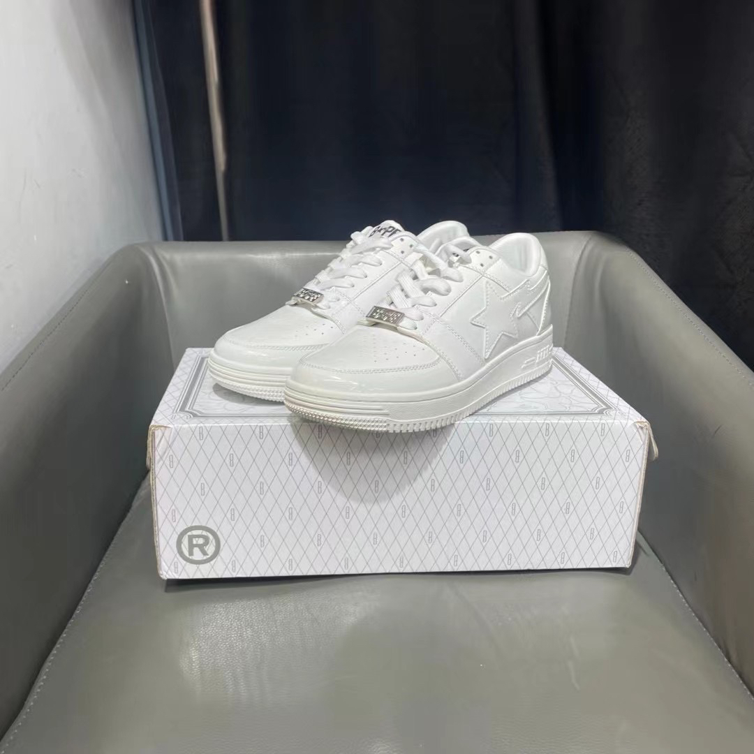 捡漏全新9.5码 bape sta稀有纯白 帅全新原盒无瑕疵 999秒杀球鞋