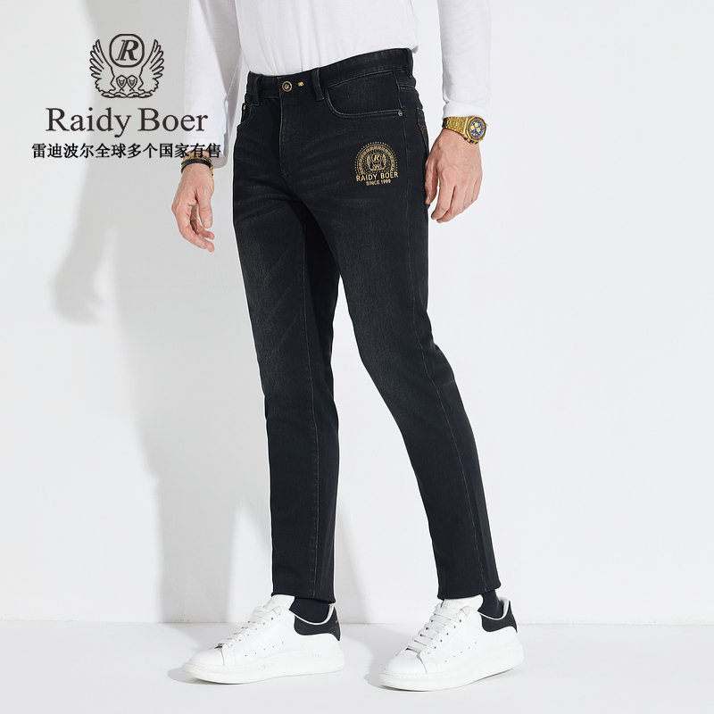 【刺绣图案】雷迪波尔秋冬男装时尚百搭弹力修身男牛仔裤子6007-70