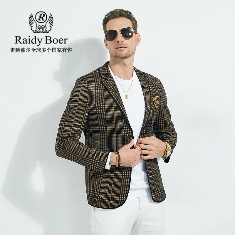 【针织弹力】RaidyBoer雷迪波尔秋冬贴布绣图案西服外套5474-39