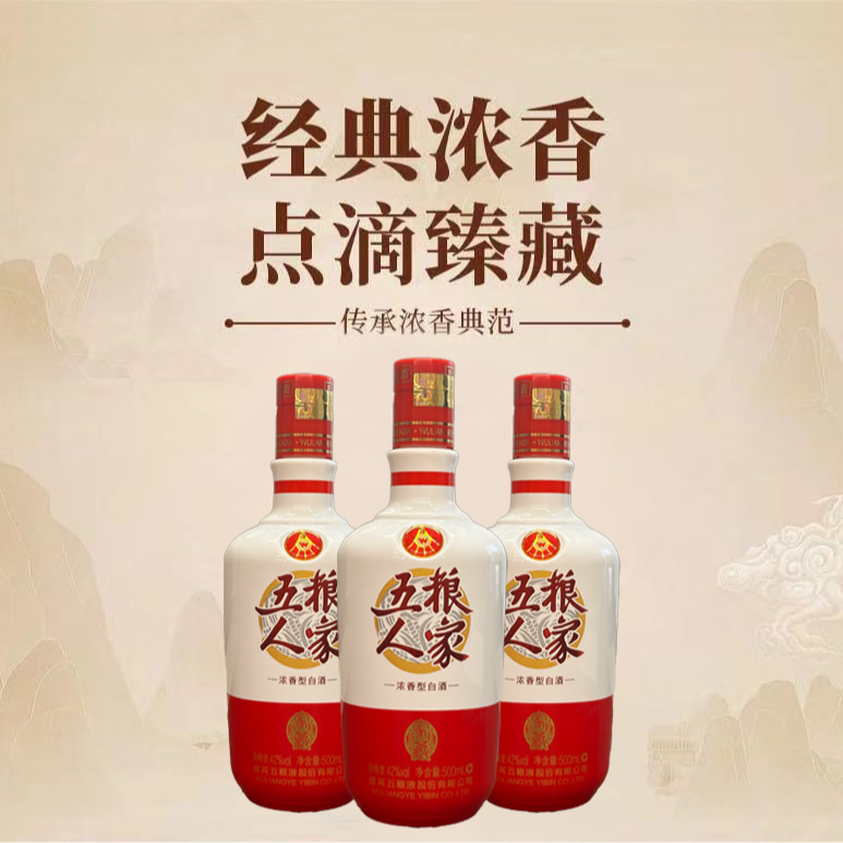 五粮液五粮人家家藏 2016年老酒 品鉴装 浓香型白酒 42度500ml