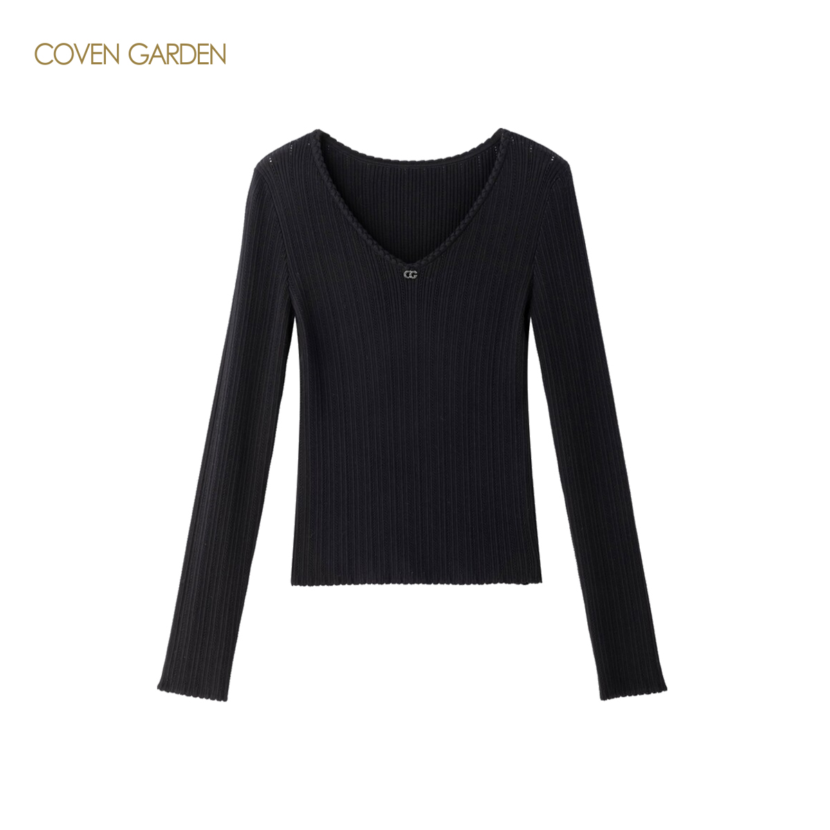 哥文花园 简约百搭V领针织衫上衣 CLA4031200