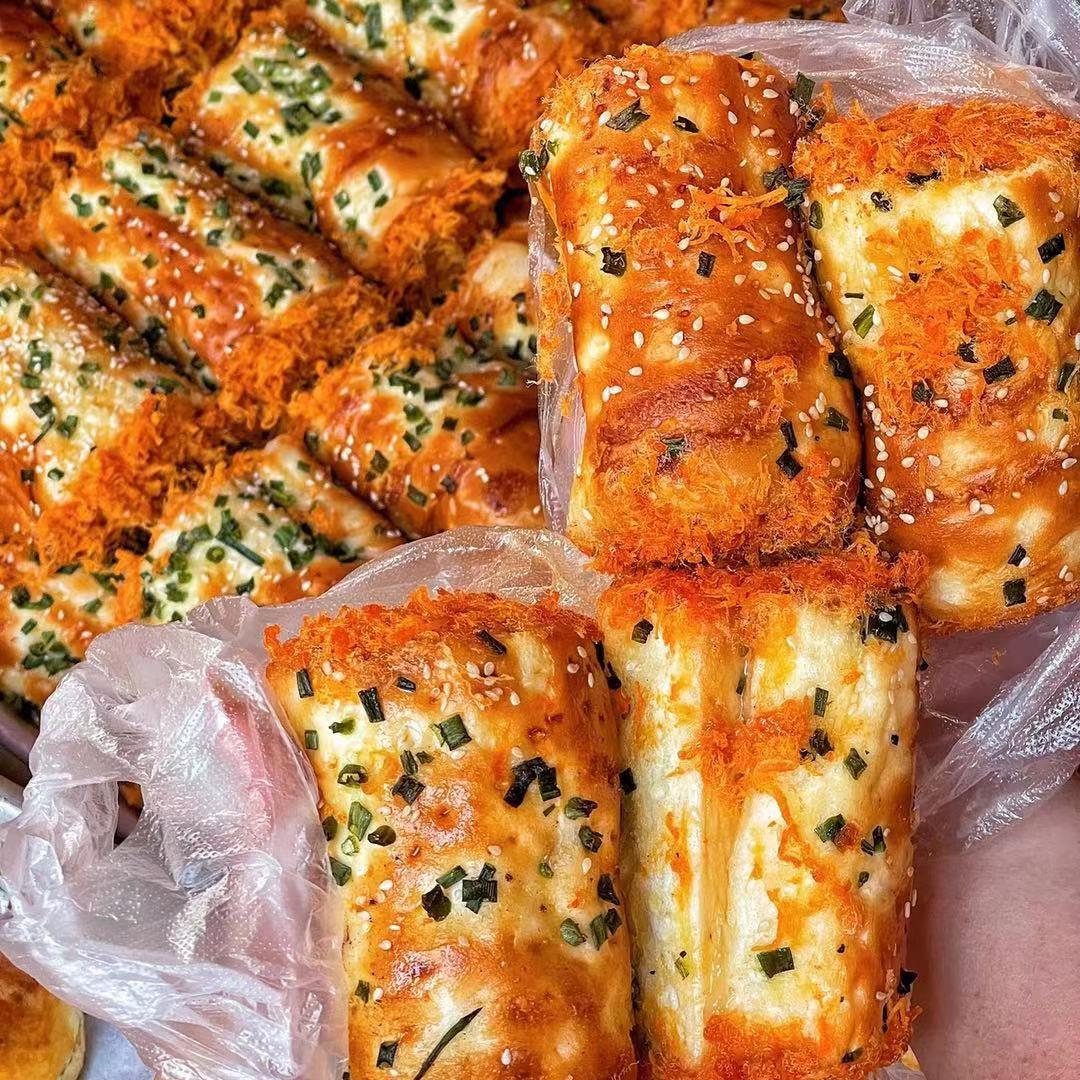香葱葱香卷肉粉松奶酪味酱老式软面包上班族学生早餐零食夜宵鲜香