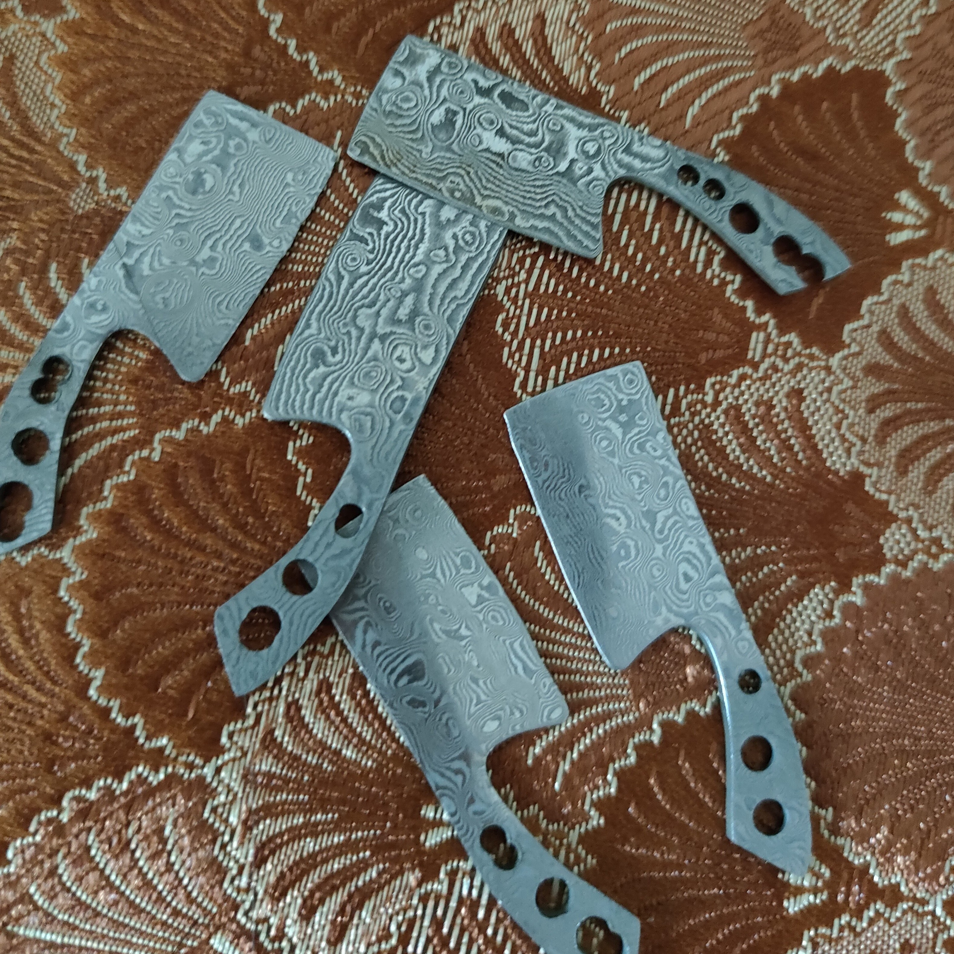 大马士革迷你小菜刀家用多功能手工削皮专用刀款式纯手工精美