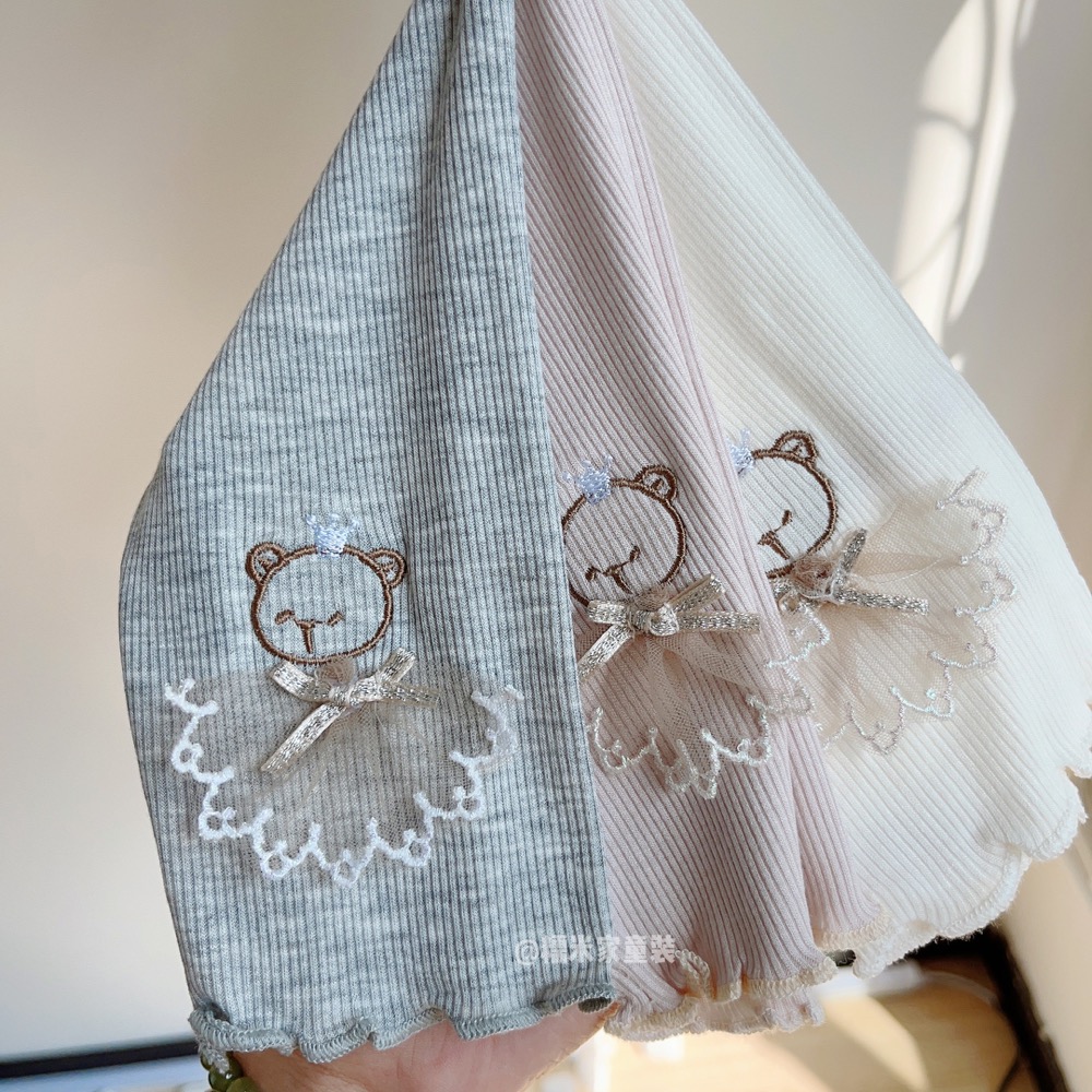 「婚纱小熊」夏款七分裤女童打底裤宝宝外穿裤韩版小童裤