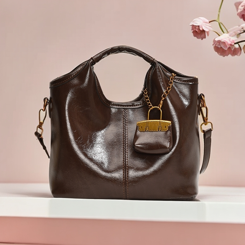 复古手提包2024新款小众百搭流行气质单肩斜挎包时尚简约女士包包