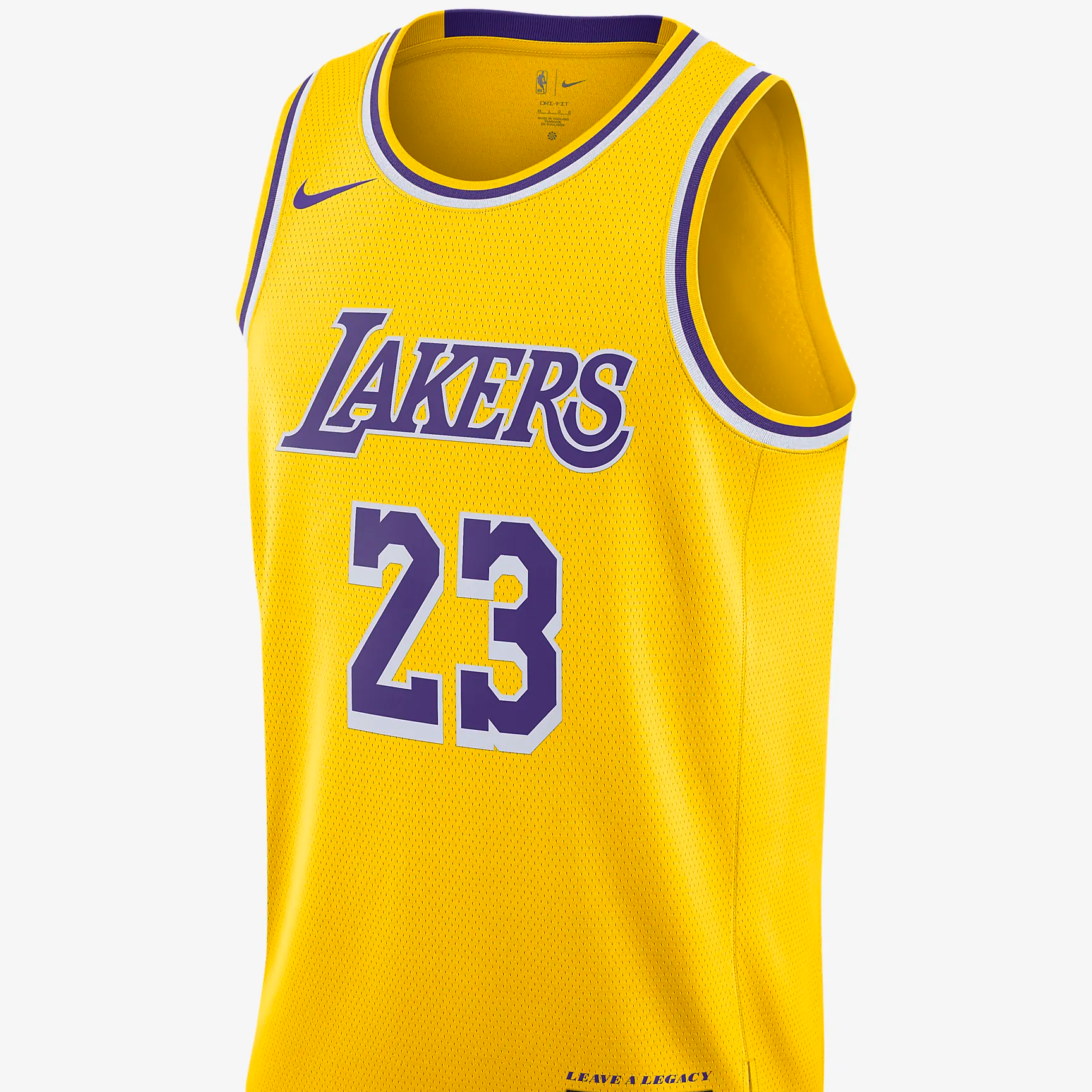 NIKE耐克男款观赛搭子湖人队NBA勒布朗詹姆斯速干球衣DN2009-733