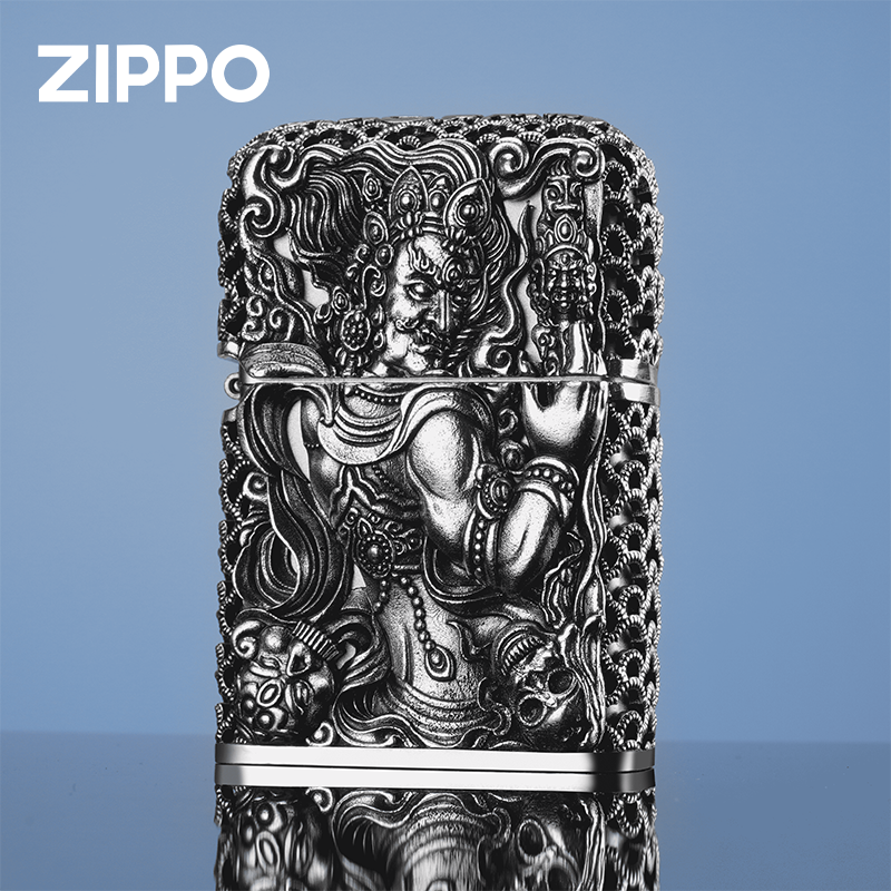 Zippo打火机正品 铜套壳古银大黑天 个性防风煤油打火机DY9902TJ