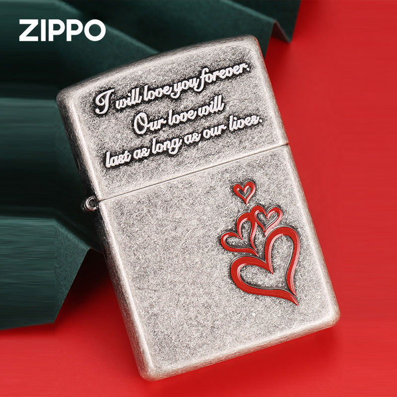 zippo打火机正品永恒的爱高档轻奢送男友礼物原装防风DY9817DK