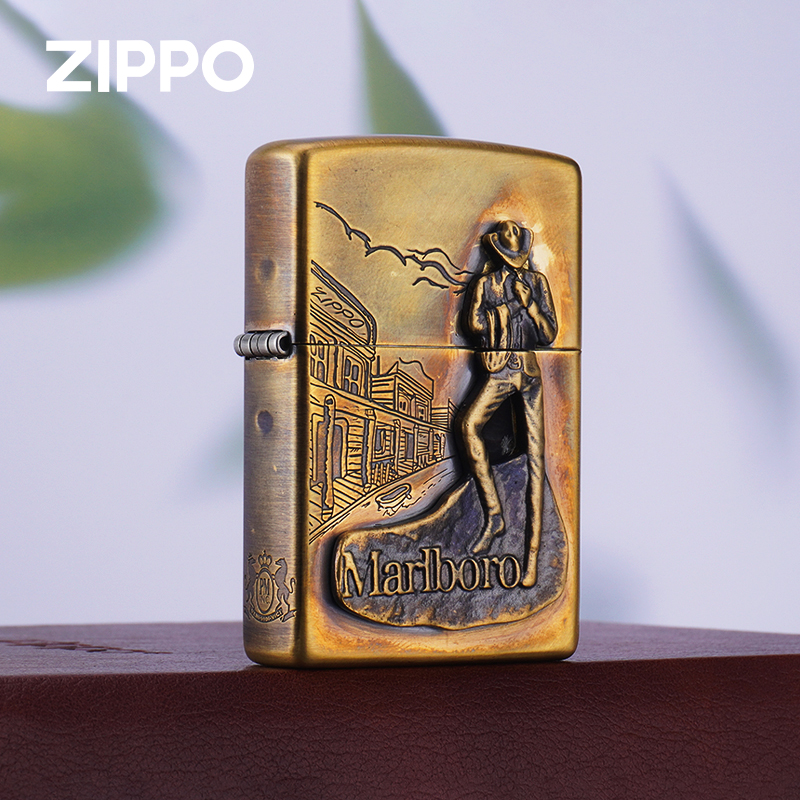 Zippo打火机正品 贴章万宝路 个性防风煤油打火机送礼DY9902TZ