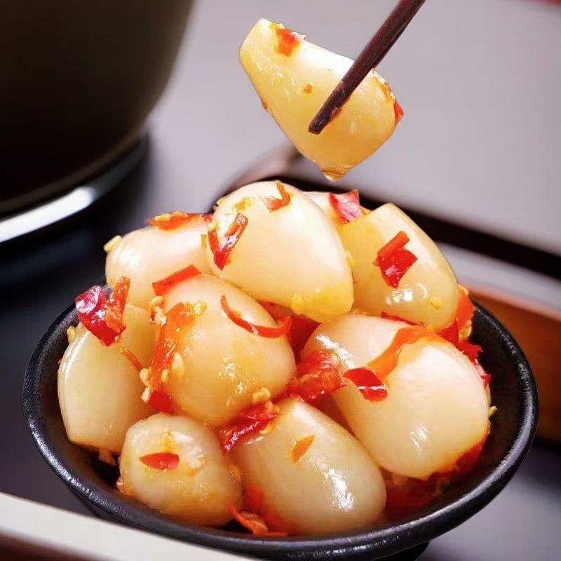 藠头下饭开味手工腌制农家传统工艺爽脆老坛剁椒酸辣藠头500克