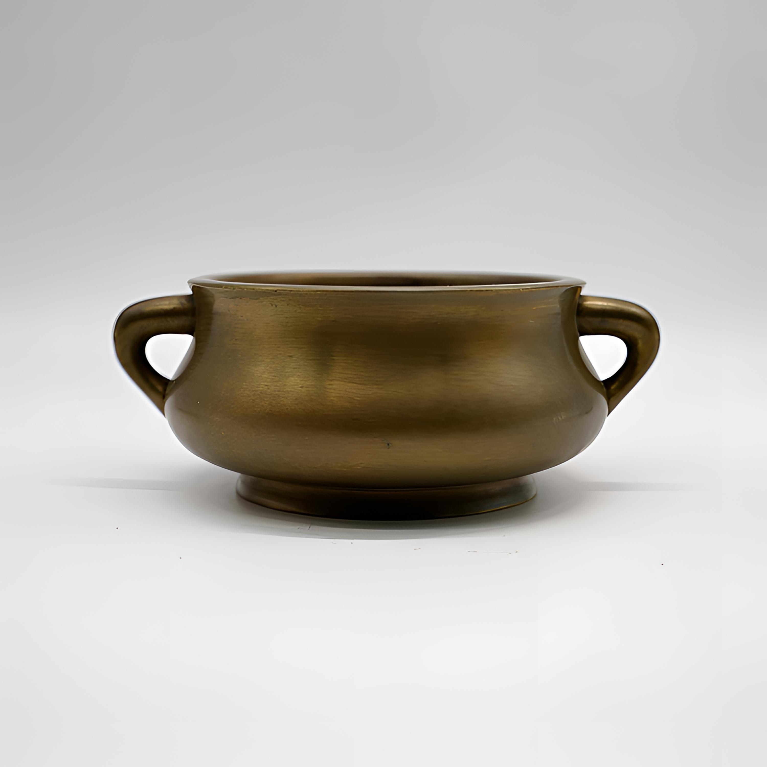 小蚰龙耳炉家用熏香纯手工仿古宣德炉室内香道焚香薰香炉文房雅器