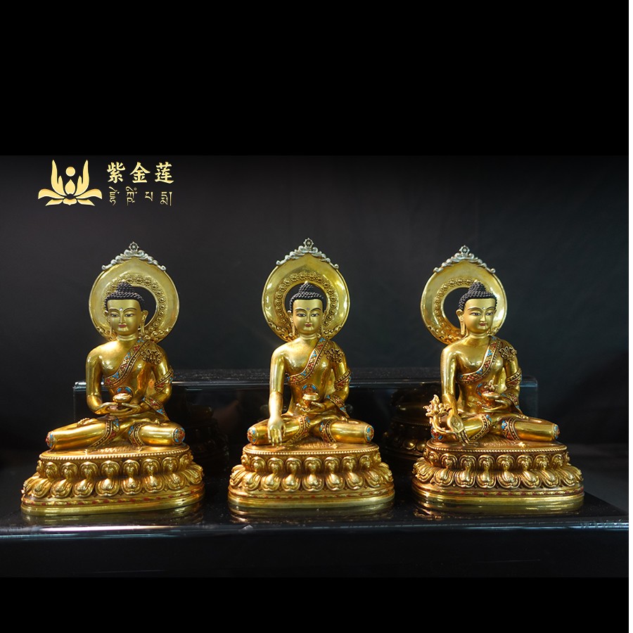 紫金莲尼泊尔手工艺释迦药师绿妈妈金萨文殊黄老爷车载随身小像