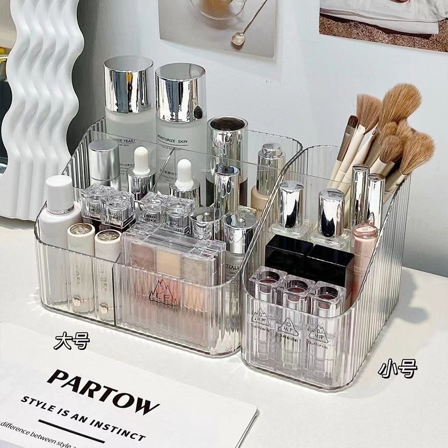 ins风化妆刷收纳盒透明亚克力出租屋护肤品梳妆台桌面笔筒置物架