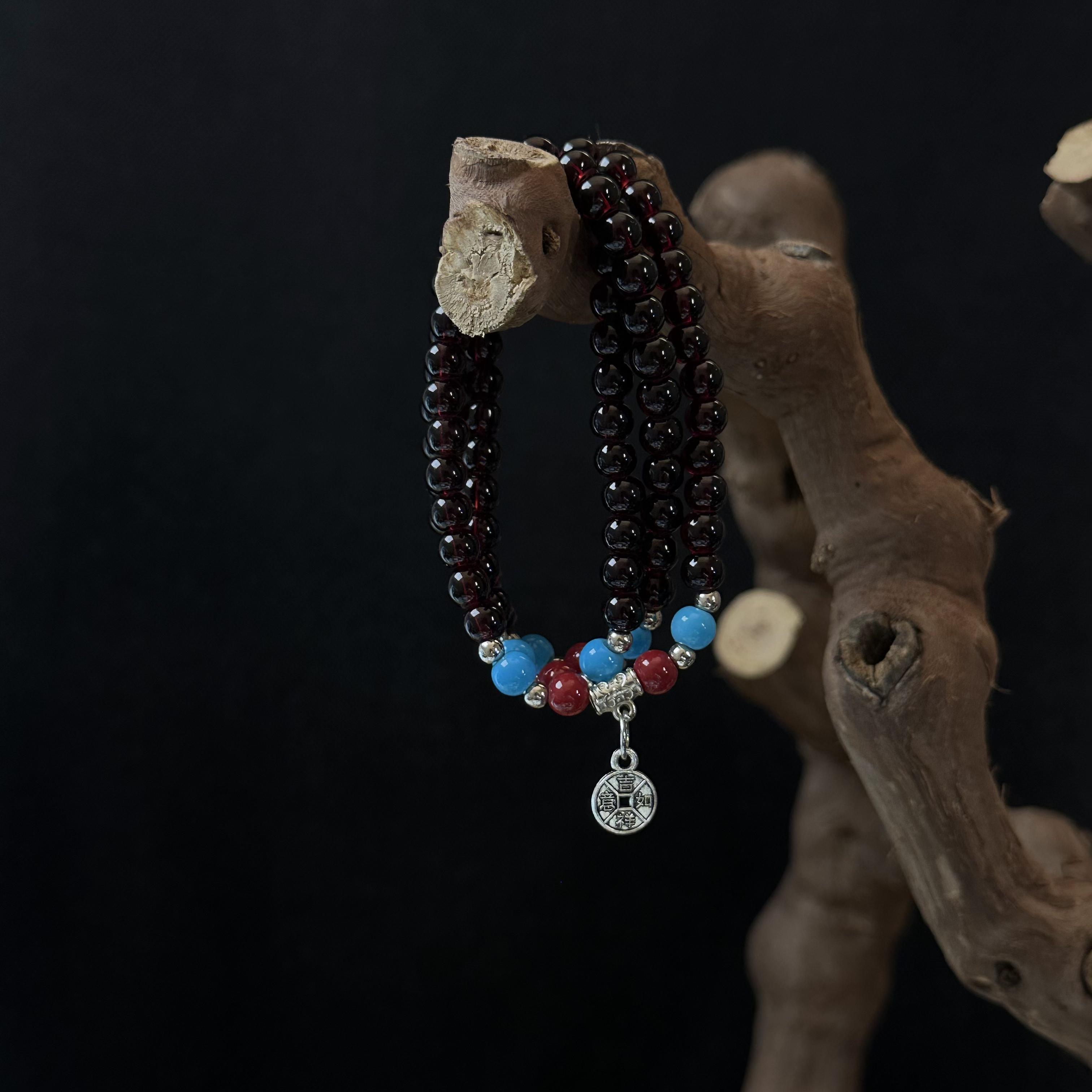  Q14民族风多圈手串手链民族风女款佛珠念珠小众