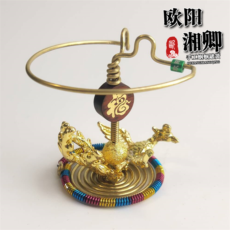 A102#欧阳湘卿1.5粗手工定制黄铜朝阳丹凤响簧压叫簧蝈蝈罐专用簧