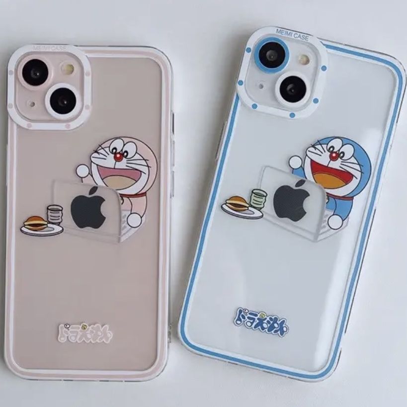最新款苹果15手机壳网红哆啦A梦透明iPhone13情侣款12防摔11透/14