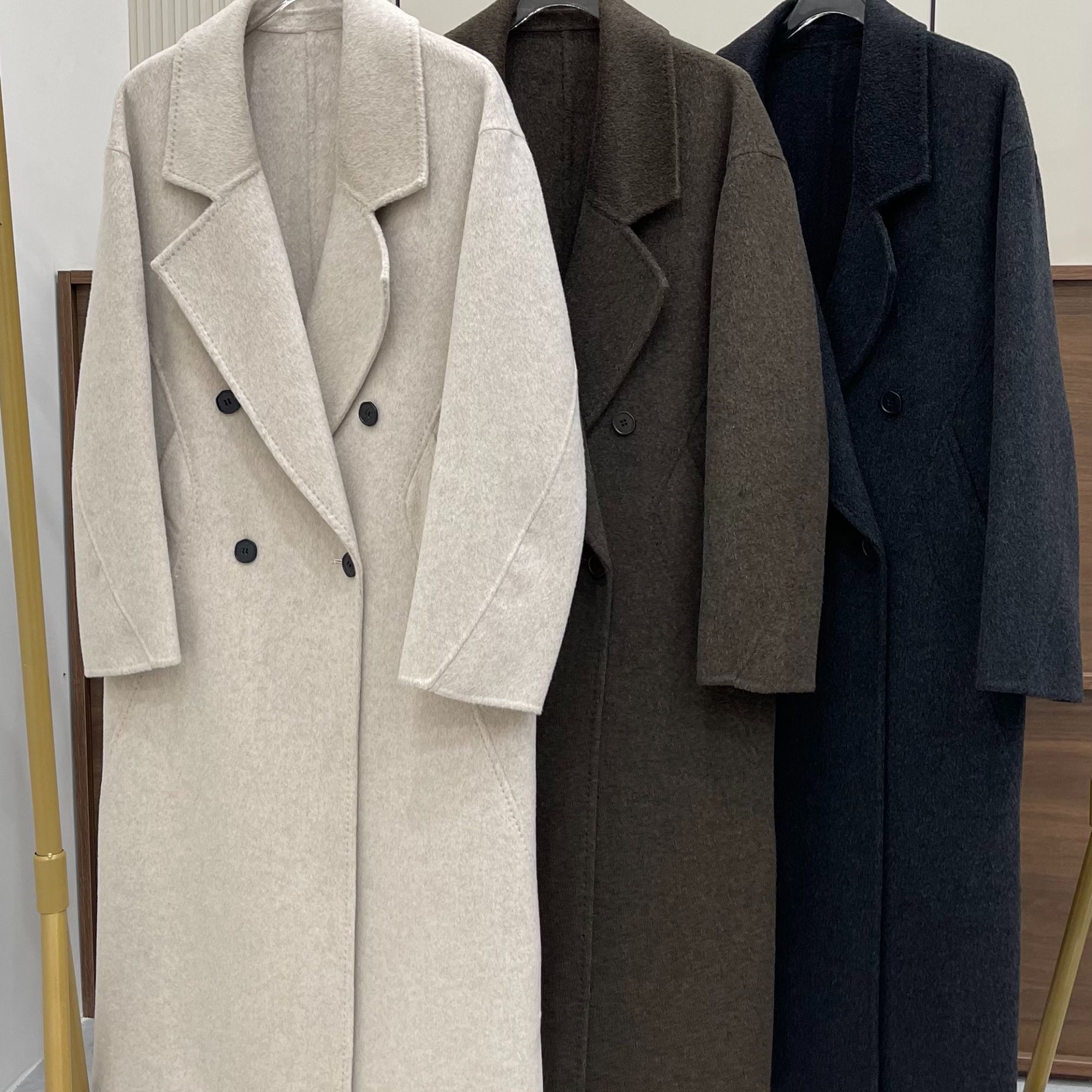 【杨杨】2024秋季大秀款羊绒大衣街头时尚百搭