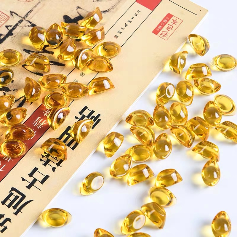 【城丽】金灿灿元宝摆件家居客厅装饰金色实心工艺品桌面装饰20个