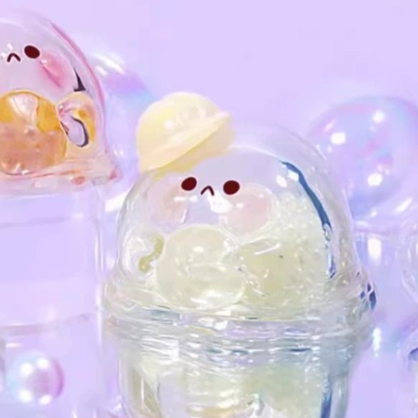 【拆盒】水波蛋幻彩派对萌粒系列潮玩盲盒摆件