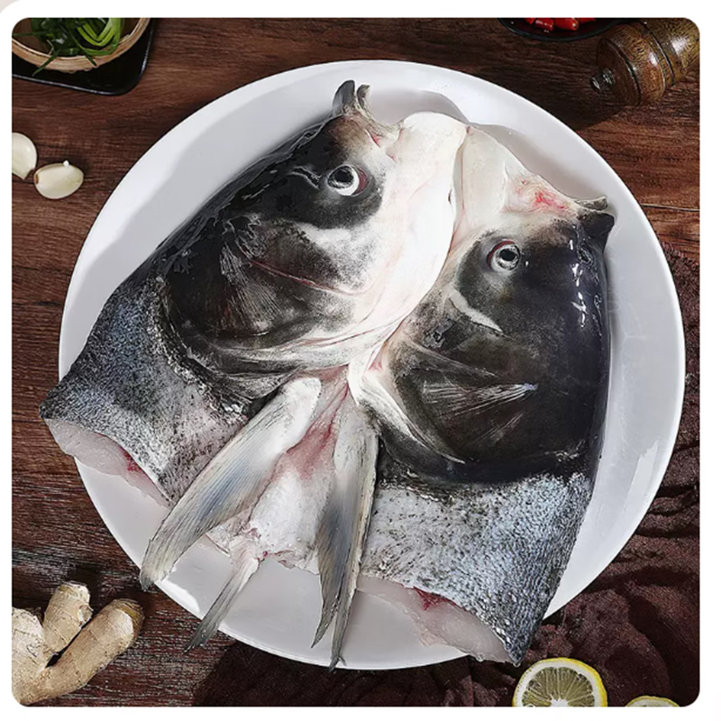 渔乡馋千岛湖鱼头2.4-3斤 千岛湖直供 送100g剁椒 冷冻白鲢鱼头